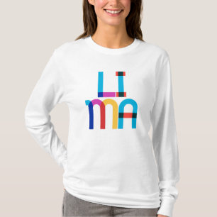 Camiseta Letras de arte pop de Lima