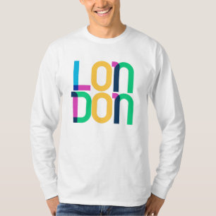 Camiseta Letras de arte pop del Reino Unido de Londres