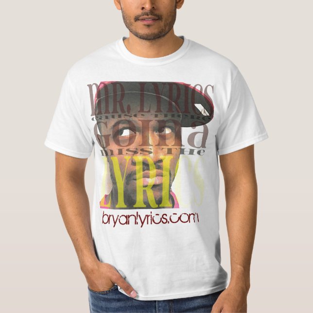 Camiseta Letras de Bryan - Sr. Lyrics Tee (Anverso)