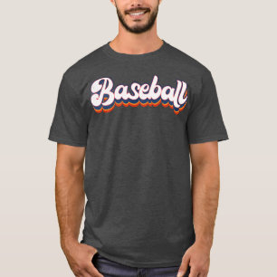 Camiseta Letras de cosecha de béisbol