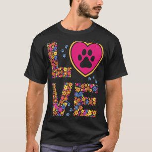 Camiseta Letras de Daisy LOVE Paw para animales