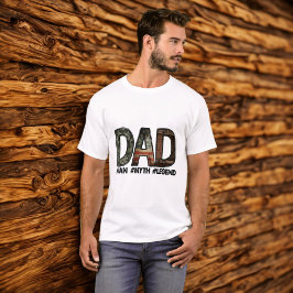 Camiseta Letras de Grunge "DAD" Hombre Leyenda de Mito Dici