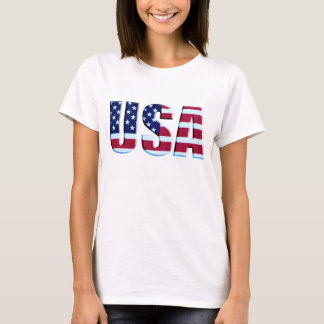 Camiseta Letras de la bandera 3D de los E.E.U.U.