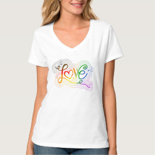 Camiseta Letras de la bandera del Orgullo LGBTQ+ POC