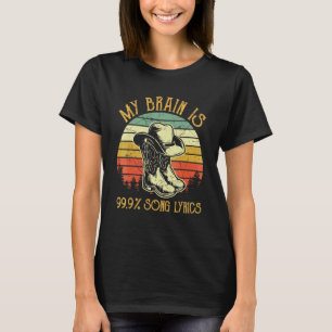 Camiseta Letras de la canción My Brain Is 99 Música Count