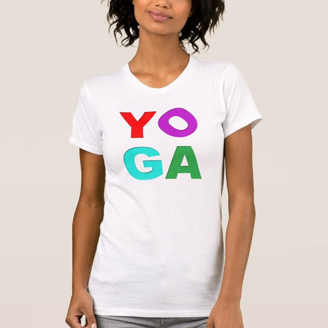 Camiseta Letras de la yoga (Anverso)