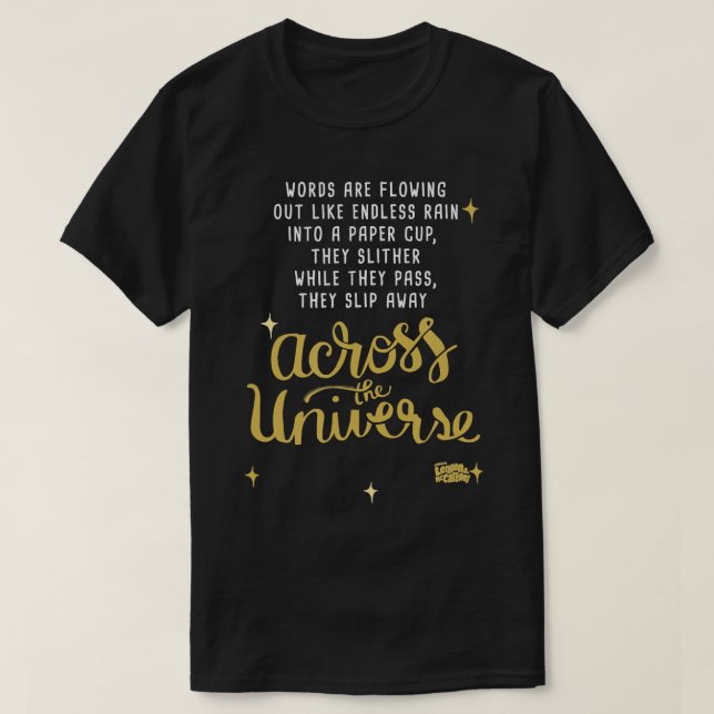 Camiseta Letras de Lennon y McCartney - En todo el Univer (Diseño del anverso)