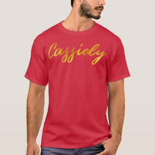 Camiseta Letras de mano con nombre de Cassidy en letras de 