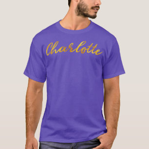Camiseta Letras de mano con nombre de Charlotte en letras d