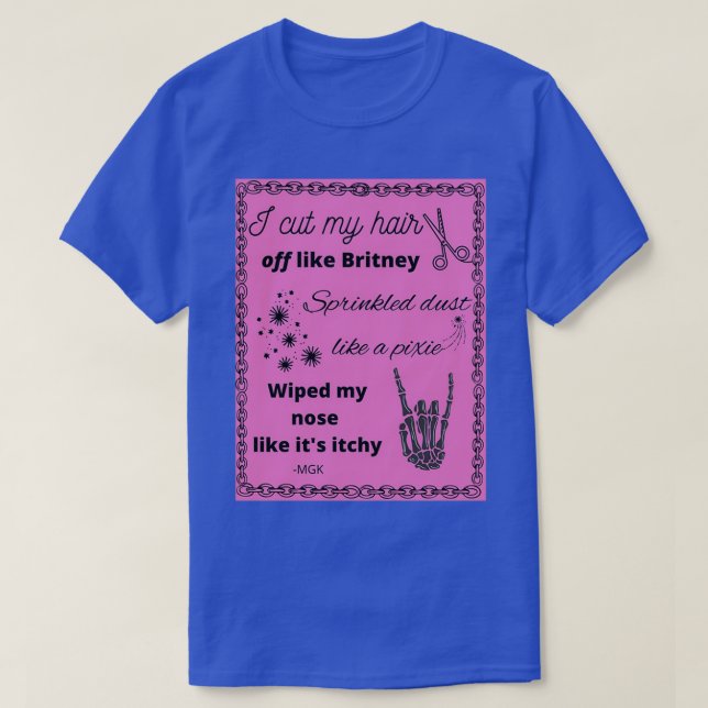Camiseta Letras de MGK Ay (Diseño del anverso)