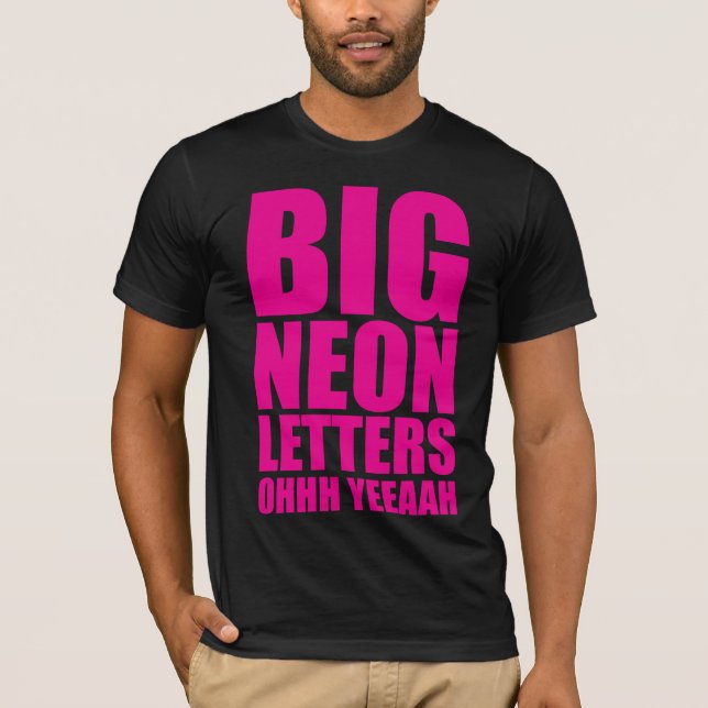 Camiseta Letras de neón grandes (Anverso)
