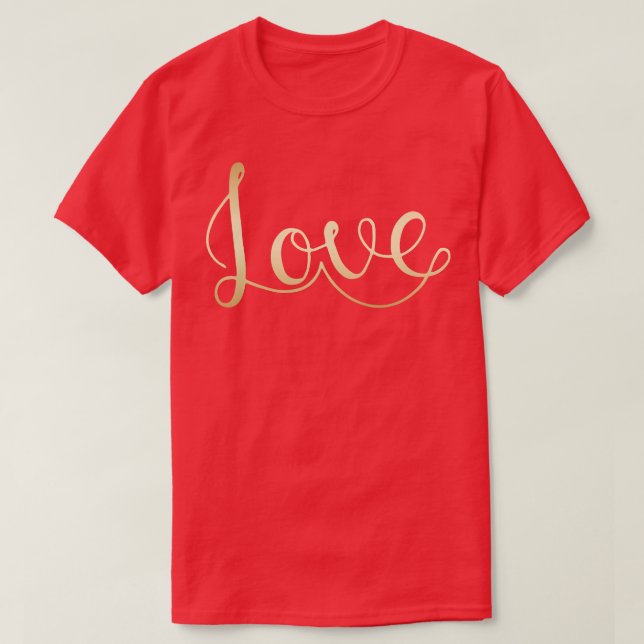 Camiseta Letras de oro de amor (Diseño del anverso)