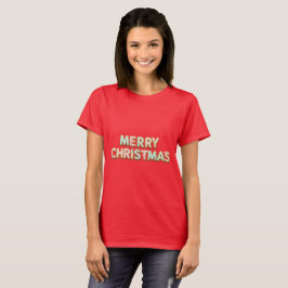 Camiseta Letras de Pan de Jengibre de Navidad Pastel
