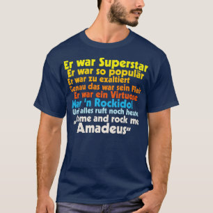 Camiseta Letras de Rock Me Amadeus Falco