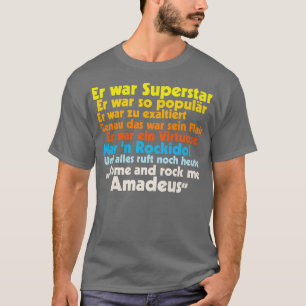 Camiseta Letras de Rock Me Amadeus Falco