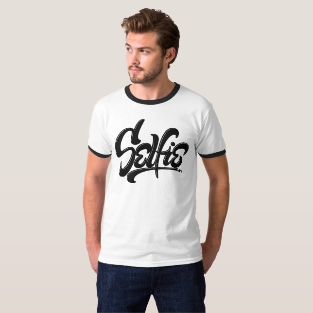 Camiseta Letras de SELFIE para el graffiti de patineta malv (Anverso completo)