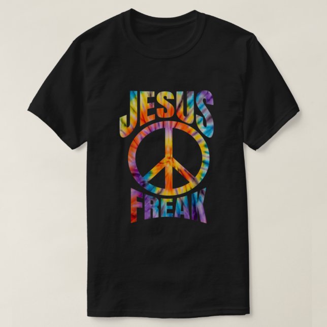 Camiseta Letras de tinte de anclaje de Jesús Freak Christia (Diseño del anverso)