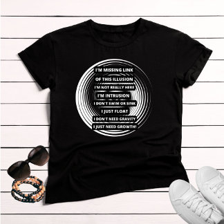 Camiseta Letras de vínculos faltantes