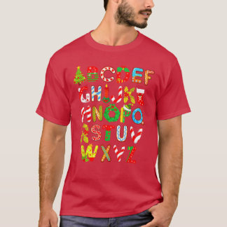 Camiseta Letras del alfabeto vintage