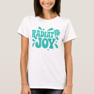 Camiseta Letras del retro de la alegría de radiación