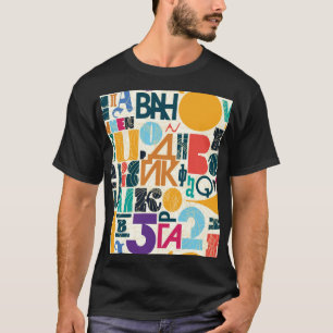Camiseta Letras dibujadas a mano: diseño inmaterial vintage