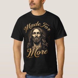 Camiseta Letras doradas de Jesús gráfico Hecho para Más