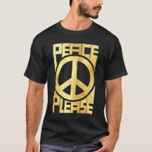 Letras doradas suaves Paz por favor
