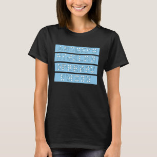 Camiseta Letras en Braille en Braille Idioma Braille Alpes