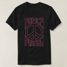 Letras en Contorno Rosa de Paz Por Favor