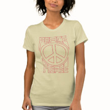 Letras en rosa de 'Paz por favor'
