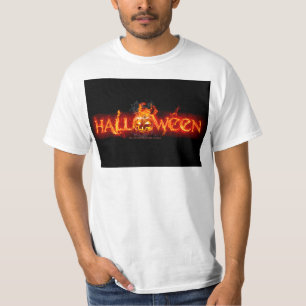 Camiseta Letras enormes y ardientes de SlipperyJoe's Hallow