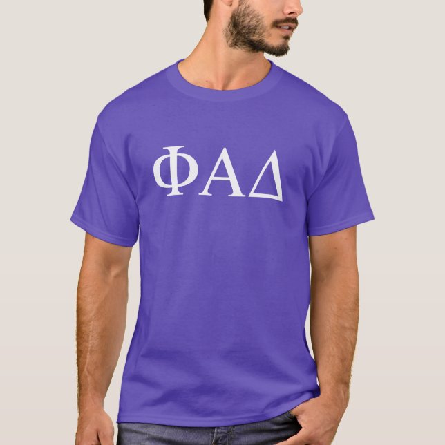 Camiseta Letras griegas de Phi Alpha Delta (Anverso)