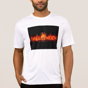 Camiseta Letras ígneas masivas de SlipperyJoe's Halloween c
