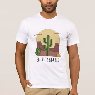 Camiseta Letras inspiradas en México, diversión de cactus d