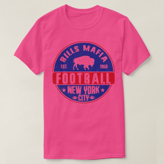 Camiseta Letras Mafia New York Football Est 1960 Vieja Loo (Diseño del anverso)