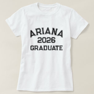 Camiseta Letras Mayúsculas Negritas Modernas Personalizadas