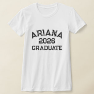 Camiseta Letras Mayúsculas Negritas Modernas Personalizadas