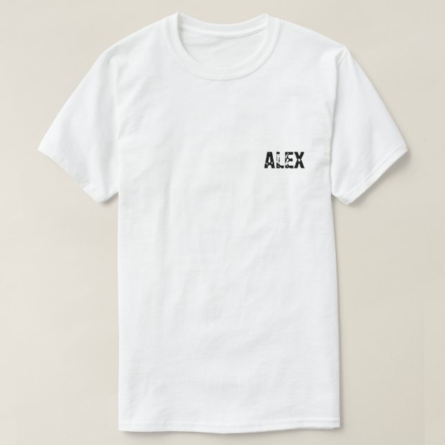 Camiseta letras monográficas A y L (Diseño del anverso)