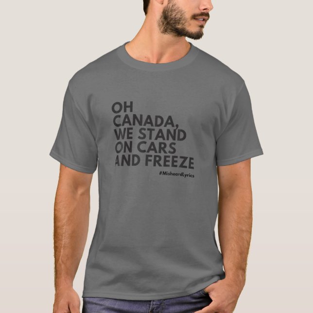 Camiseta Letras mordaces: Himno Nacional de Canadá (Anverso)