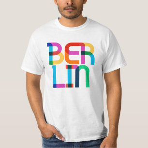 Camiseta Letras Pop Art Berlín Alemania