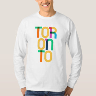 Camiseta Letras Pop Art de Toronto Canadá