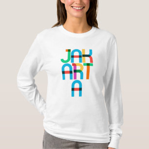Camiseta Letras Pop Art de Yakarta Indonesia