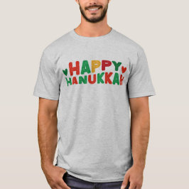 Camiseta Letras retro Feliz Hanukkah