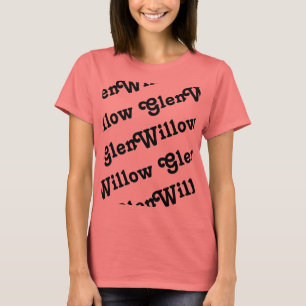 Camiseta Letras retro tipo Willow Glen san José