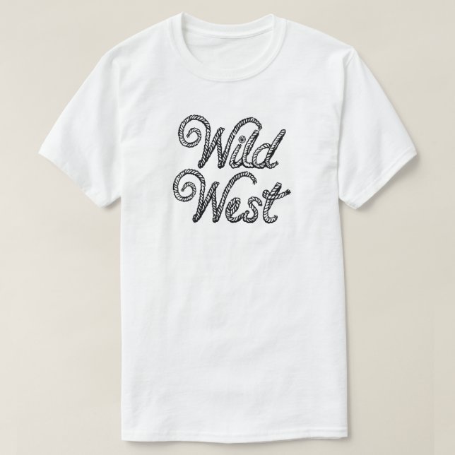 Camiseta Letras salvajes de West Rope (Diseño del anverso)