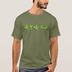 Camiseta Letras verdes hebreas modernas Tetragrammaton