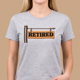 Camiseta Letrero Colgante de Madera para Jubilados