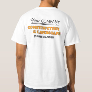 Camiseta Letrero comercial exterior amarillo y negro con lo