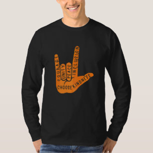 Camiseta Letrero de amor Lenguaje de señas anti acoso escol