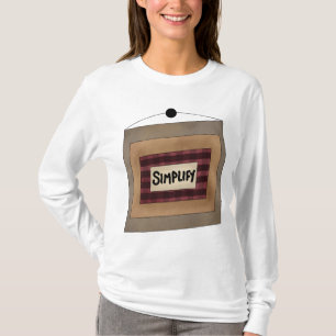 Camiseta Letrero de arte de palabra minimalista rústica